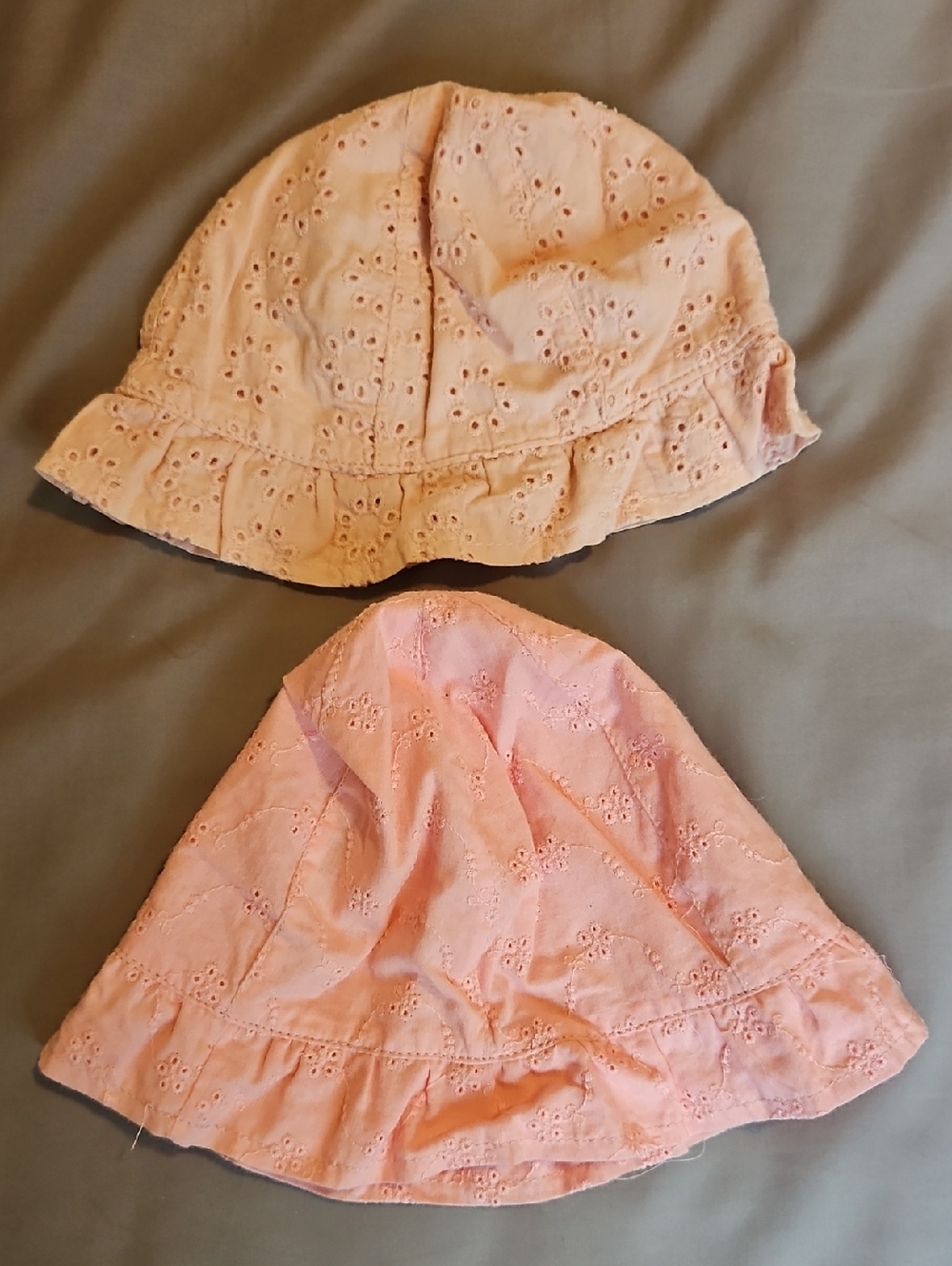 Pink Eyelet Cotton Sun Hat for Kids